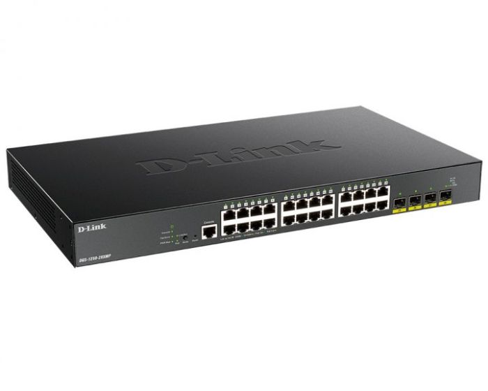 Switch  24xGE PoE, 4xSFP+, 370W, WebSmart D-Link DGS-1250-28XMP
