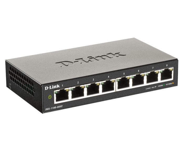 Switch  8xGE, EasySmart D-Link DGS-1100-08V2