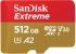 Карта памяти SanDisk microSD  512GB C10 UHS-I U3 R190/W130MB/s Extreme V30