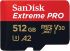 SanDisk microSD  512GB C10 UHS-I U3 R200/W140MB/s Extreme Pro V30 + SD