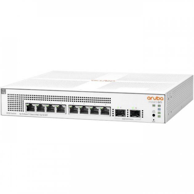 Комутатор HPE Aruba Instant On 1930, 8xGE, 2xGE SFP ports, PoE+ 124W, LT Warranty