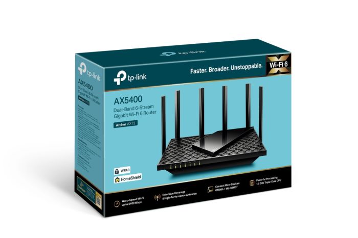 Маршрутизатор TP-LINK ARCHER AX72 AX5400, 4xGE LAN, 1xGE WAN, 1xUSB 3.0 , MESH