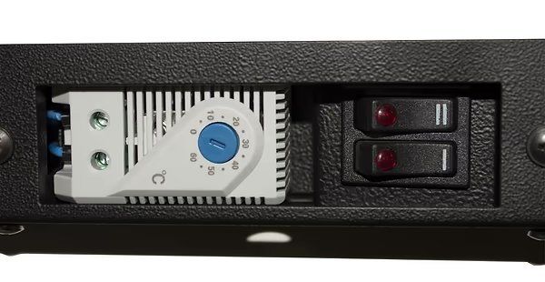 Блок вентиляторів MIRSAN 6 вентиляторів, термостат в комплекті, чорний