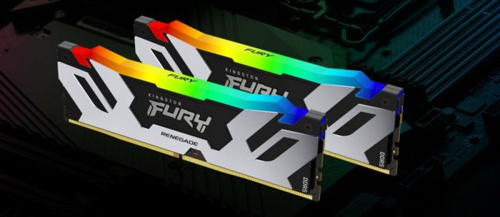Пам'ять ПК Kingston DDR5 32GB KIT (16GBx2) 6400 FURY Renegade RGB XMP