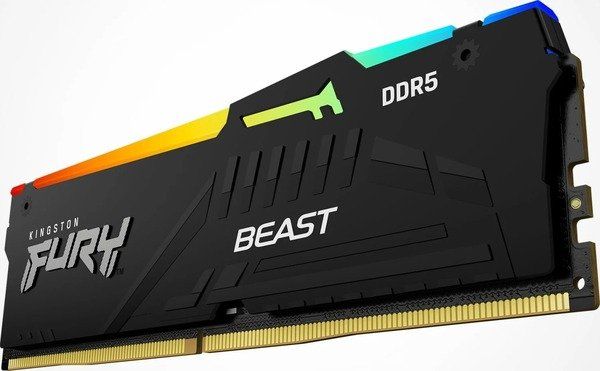 Пам'ять ПК Kingston DDR5 16GB 5200 FURY Beast   RGB