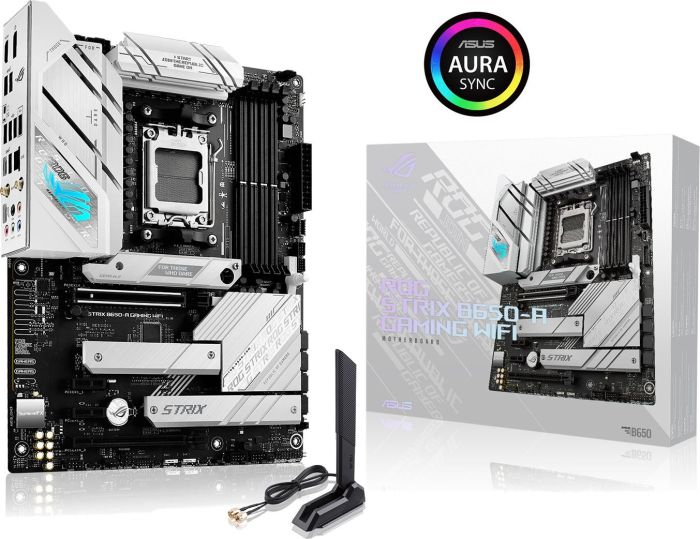 Материнcкая плата ASUS ROG STRIX B650-A GAMING WIFI sAM5 B650 4xDDR5 M.2 HDMI DP WiFi BT ATX