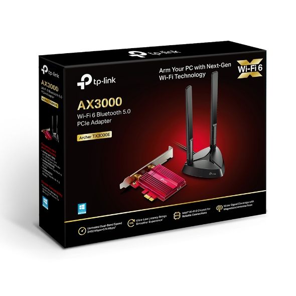 Адаптер WiFi TP-LINK TX3000E AX3000, PCI-Express x1, BT5.0