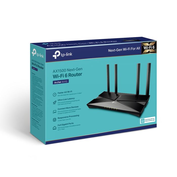 TP-LINK Router ARCHER AX1500 AX1500, 4xGE LAN, 1xGE WAN, MESH