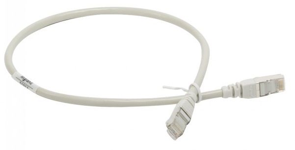 Патч-корд Legrand CAT 5e F-UTP, 0.5м, AWG 26, PVC, сірий