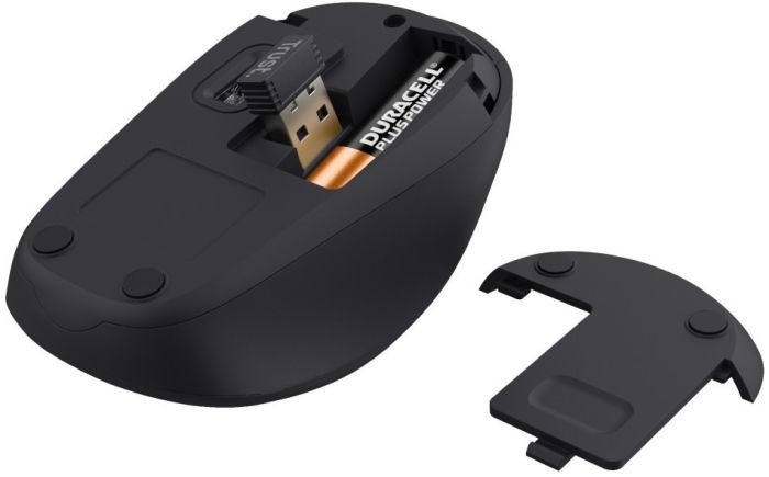 Mouse Trust Yvi+ Silent ECO, WL, Червоний