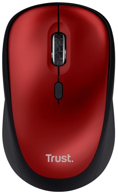 Mouse Trust Yvi+ Silent ECO, WL, Червоний