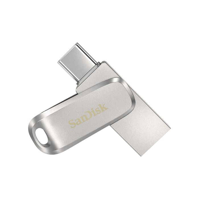 Накопитель SanDisk  128GB USB 3.1 Type-A + Type-C Dual Drive Luxe Серебристый