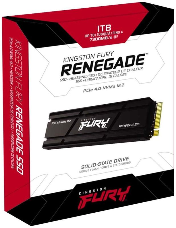 SSD Kingston M.2 1TB PCIe 4.0 Fury Renegade + heatsink