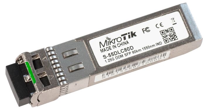 Tranceiver MikroTik  SFP, 1x1000BaseZX, SM, 80km, LC MikroTiK S-55DLC80D