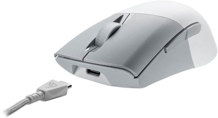 Мышь ASUS ROG Keris AimPoint, RGB, USB-A/WL/BT, белый