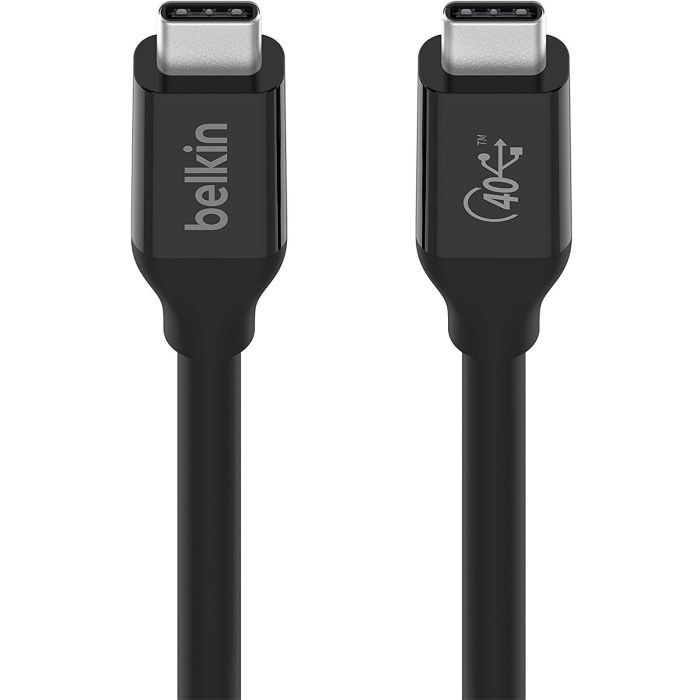 Кабель USB-C > USB-C зарядки/синхронизации Belkin 0.8м, 100Вт, Type-С, USB4, 40Гбс, черный