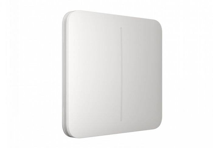 Кнопка для двоклавішного вимикача Ajax SoloButton 2-gang for LightSwitch, Jeweler, бездротовий, білий