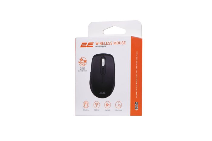 Mouse 2E MF225 Silent, WL/BT, black