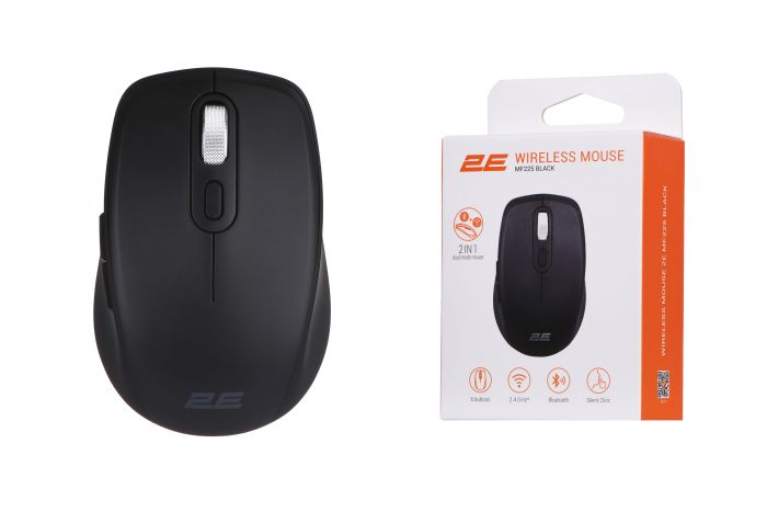 Mouse 2E MF225 Silent, WL/BT, black