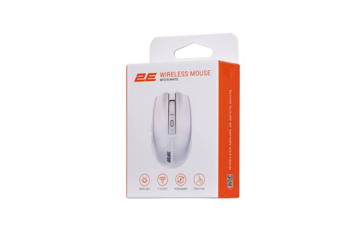 Mouse 2E MF270 Rechargeable, White LED, WL, white