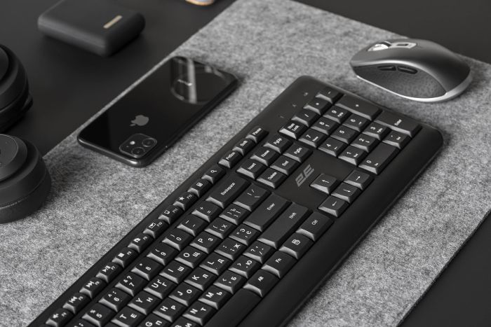 2E Keyboard membrane KS220 106key, WL, EN/UK/RU, black