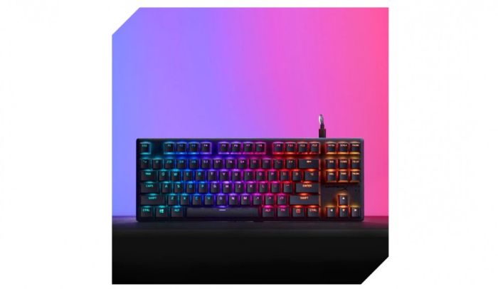 HyperX mechanical keyboard Alloy Origins Core PBT 87key, AqUK, USB-A, EN/UA, RGB, black