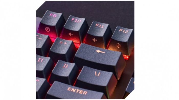HyperX mechanical keyboard Alloy Origins Core PBT 87key, Red, USB-A, EN/UA, RGB, black