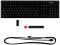 HyperX mechanical keyboard Alloy Origins PBT 104key, Red, USB-A, EN/UA, RGB, black