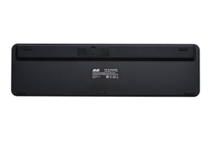 2E Keyboard membrane KS240 110key, WL/BT, EN/UK/RU, grey-black