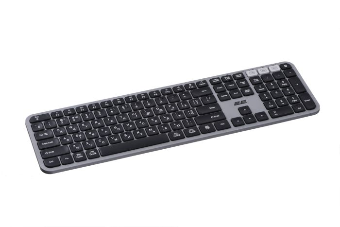 2E Keyboard membrane KS240 110key, WL/BT, EN/UK/RU, grey-black