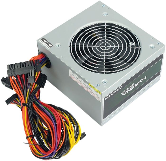 PSU CHIEFTEC iArena  (500W), >85%, 120mm, 1xMB 24pin(20+4), 1xCPU 8pin(4+4), 2xMolex, 3xSATA, 1xPCIe 8pin(6+2), Bulk