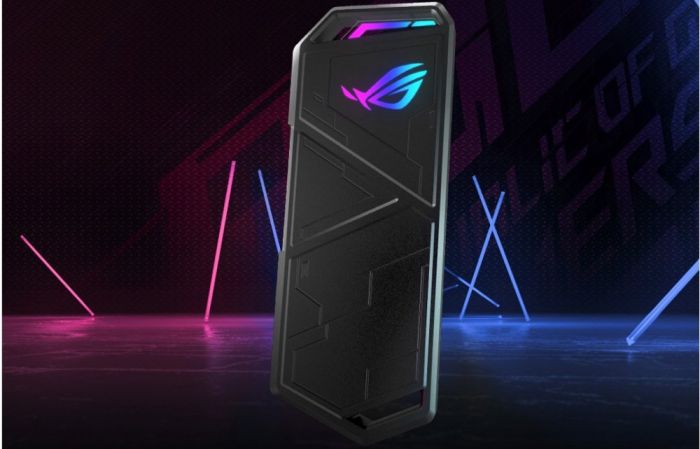 Портативний корпус ASUS для SSD ROG STRIX ARION ESD-S1C/BLK/G/AS PCIe NVMe M.2 2230/2242/2260/2280 USB Type-C 3.2 Gen 2x1