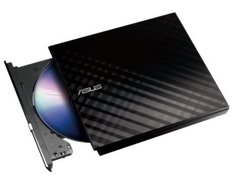 Привод оптический портативный ASUS SDRW-08D2S-U LITE DVD+-R/RW burner USB2.0 чёрный Retail Box Slim