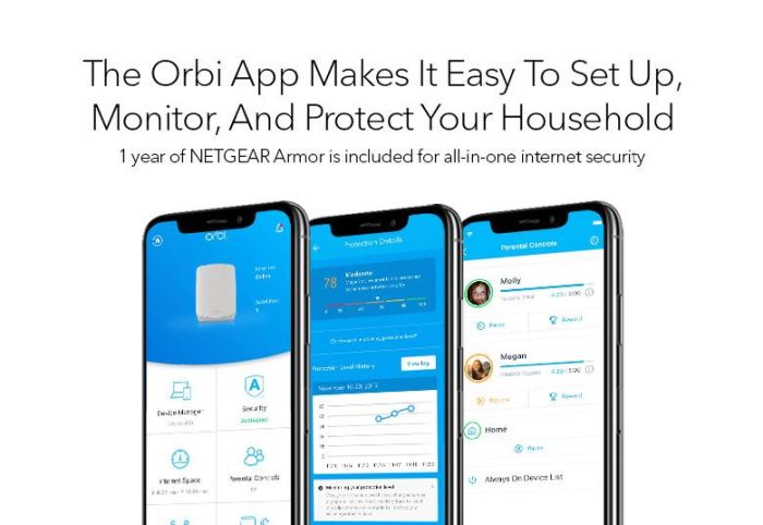 Система WiFi-Mesh NETGEAR Orbi RBK762S AX5400, 2мод, белый