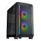 SilverStone PC case Fara FA312Z-BG without PSU, 2xUSB3.0, 2x140mm, ARGB VGA 365mm, LCS ready, TG Side Panel, mATX, black