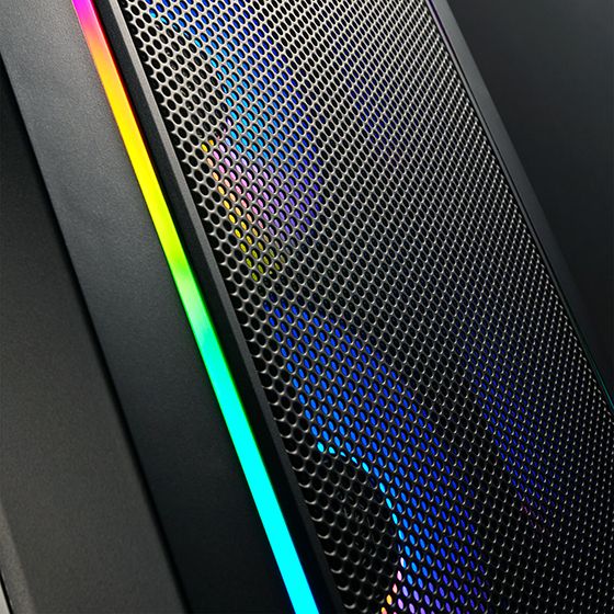 SilverStone PC case Fara FA312Z-BG without PSU, 2xUSB3.0, 2x140mm, ARGB VGA 365mm, LCS ready, TG Side Panel, mATX, black