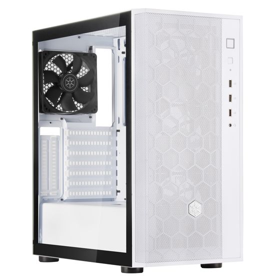 SilverStone PC case Fara FAR1W-G-V2 without PSU, 2xUSB3.0, 1xUSB2.0, 1x120mm, VGA 340mm, LCS ready, TG Side Panel, ATX, white