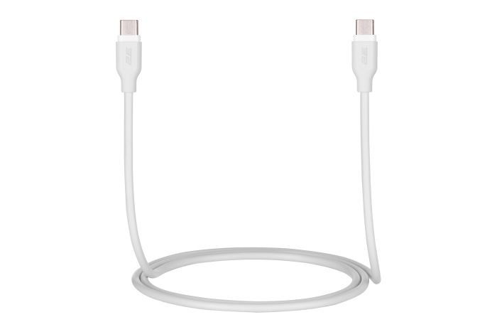 Кабель USB-C > USB-C заряджання/синхронізації 2E 1м, 60Вт Type-C, Glow, білий