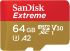 Карта пам'яті SanDisk microSD   64GB C10 UHS-I U3 R170/W80MB/s Extreme V30 + SD