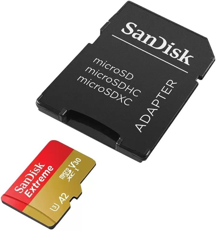 Карта памяти SanDisk microSD  128GB C10 UHS-I U3 R190/W90MB/s Extreme V30 + SD