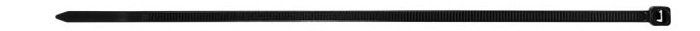 TOPEX Tie clamp, 100pcs, plastic, 3.6x200mm, black