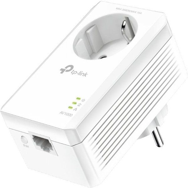Адаптер Powerline TP-LINK  AV1000, 1xGE, Розетка TP-Link TL-PA7017P