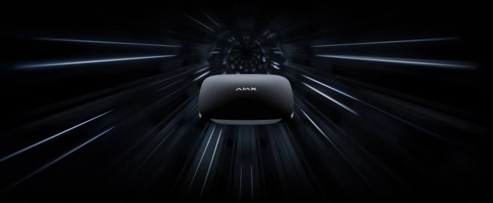 Ajax Hub 2 intelligent security central unit, 4G module, ethernet, jeweller, wireless, black