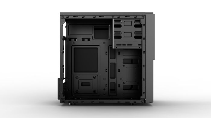 2E PC case Basis RD860-3U without PSU, 1xUSB3.0, 2xUSB2.0, VGA 320mm, mATX, black