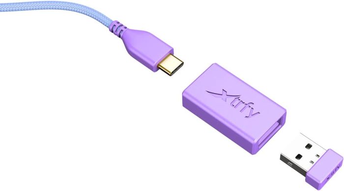 Миша Xtrfy M8, WL/USB-A, RGB, Frosty Purple