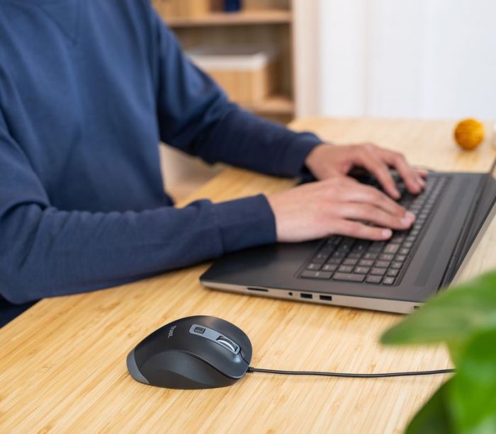 Мышь Trust Fyda Comfortable ECO, USB-A, Чорно-сірий