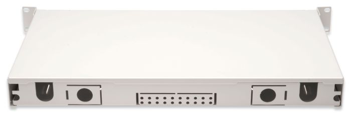 DIGITUS FO splice box, 1U, equipped, 12xLC DX, OS2 incl. splice cassette, colored pigtails, couplers