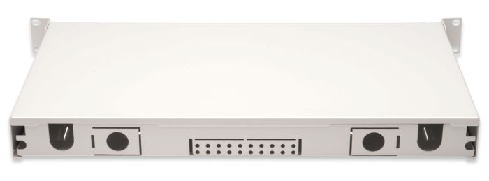 DIGITUS FO splice box, 1U, equipped, 12x SC DX, OM3 incl. splice cassette, colored pigtails, couplers