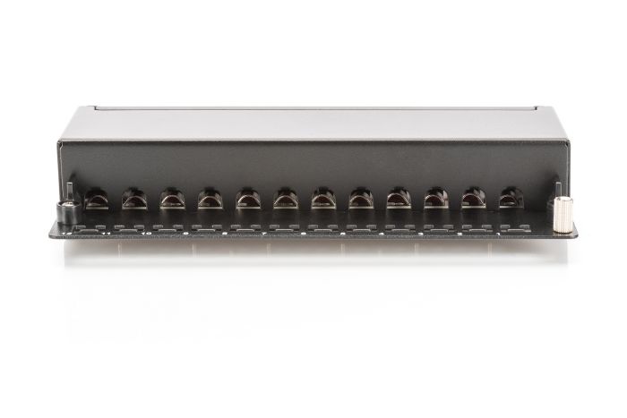 DIGITUS Desktop CAT 6A  Patch Panel, shielded Class EA, 12-port RJ45, 8P8C, LSA