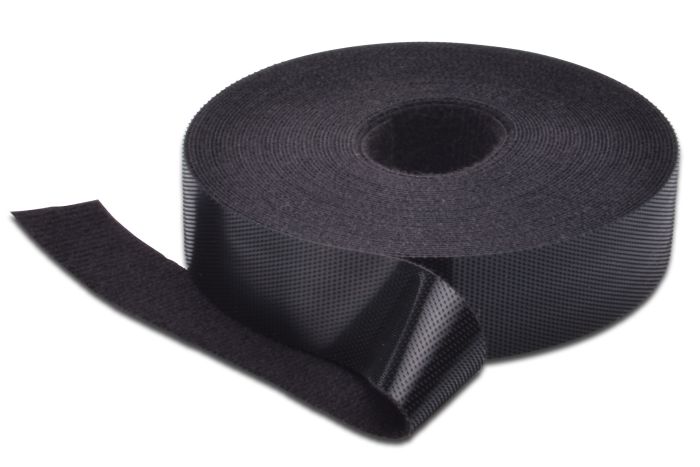 DIGITUS Velcro Tape, 20 mm wide for structured cabling, 10 m roll, color black